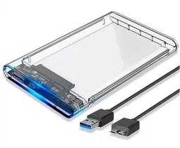 Case HD Externo Transparente USB 3.0