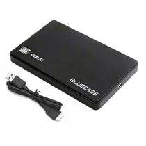 Case HD Externo USB 3.1 Preto Para HD/SSD SATA 2,5" Bluecase Gaveta Adaptador Portátil Notebook e PC