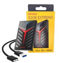 Case Hd Externo Usb3.0 Notebook 2.5 Gaveta Slim Hdsata 5gbps - Infokit