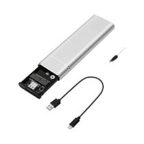 Case M.2 SSD USB 3.1 De Protocolo Duplo 10Gbps Em Metal Para Laptop PC NVMe SATA