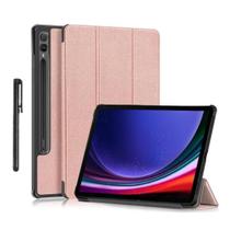 Case material sintético + caneta touch para Galaxy Tab S9 Plus