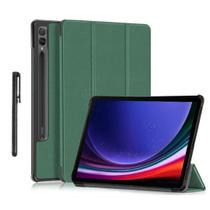 Case material sintético + caneta touch para Galaxy Tab S9 Plus