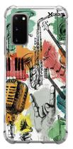 Case Música Grafite - Samsung: A02 S
