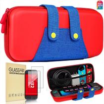 Case Nintendo Switch 2 Mario Bolsa Mão + 2 Película De Vidro