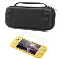 Case Nintendo Switch Lite Com Alça Mão+ 2 Películas De Vidro - 123Games
