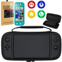 Case Nintendo Switch Lite + Pelicula De Vidro + 4 Grip Case Nintendo Switch Lite + Pelicula De Vidro + 4 Grip