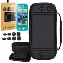 Case Nintendo Switch Lite + Pelicula De Vidro + 4 Grip