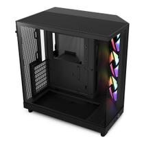 Case NZXT H6 Flow RGB Mid-Tower com 3 ventiladores RGB preta
