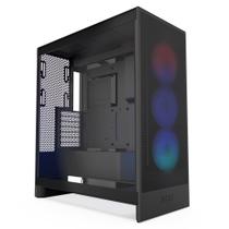 Case NZXT H7 Flow RGB 2024 Mid-Tower ATX com ventiladores RGB pretos Case NZXT H7 Flow RGB 2024 Mid-Tower ATX com ventiladores RGB pretos