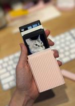 Case Organizador Porta Foto Instax Design Autoral Rosa Claro Órbita Macati
