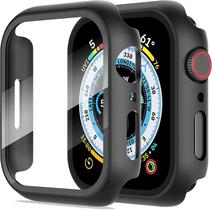 Case para Apple Watch 45mm c/ Película de Vidro Bumper Preto - Fitfy