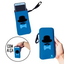 Case para Celular Bigode Grosso Pai Azul