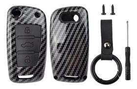 Case Para Chave Audi Silicone e Fibra de Carbono Proteção