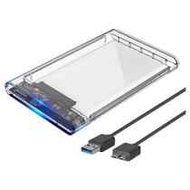 Case para HD 2,5" USB 3.0 Transparente pc Sata