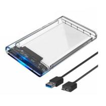 Case Para HD Externo Transparente Notebook SATA 2.5 USB 3.0