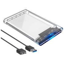 Case Para HD Externo Transparente Sata 2.5 USB 3.0 5Gbps 4TB