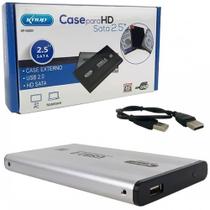 Case Para Hd Notebook Usb 2.0 Sata 2.5 Kp-Hd001 Knup - Prata Case Para Hd Notebook Usb 2.0 Sata 2.5 Kp-Hd001 Knup - Prata