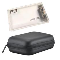 Case Para Hd/SSD Sata Usb 3.0 até 4Tb Transparente + Capa Protetora em Neoprene F3 Case Para Hd/SSD Sata Usb 3.0 até 4Tb Transparente + Capa Protetora em Neoprene F3