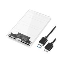 Case Para HDD Transparente De 2.5 Polegadas SSD SATA Para USB2.0 Tipo-C, Case De Disco Rígido Case Para HDD Transparente De 2.5 Polegadas SSD SATA Para USB2.0 Tipo-C, Case De Disco Rígido