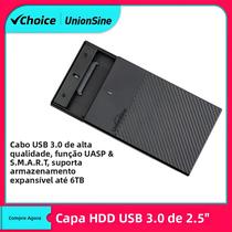 Case Para HDD USB3.0 De 2.5 Polegadas, Suporte Para SSD SATA De 6TB Da Seagate, Toshiba, Fujitsu E Case Para HDD USB3.0 De 2.5 Polegadas, Suporte Para SSD SATA De 6TB Da Seagate, Toshiba, Fujitsu E