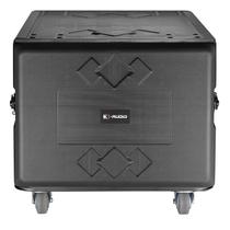 Case Para Rack Periférico CPE Polietileno 8u Com Rodinhas Profissional K-Audio Com Trilhos Roscados