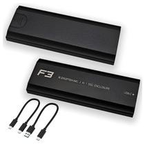 Case para SSD M.2 NVMe ou SATA NGFF - USB-C e USB 3.0 - F3 CS-ADPM-NGFF/NVME 401