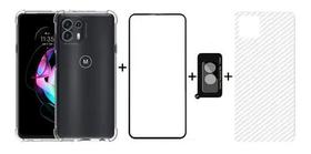 Case + Pelicula 3d + Pel Cam + Fibra Para Moto Edge 20 Lite