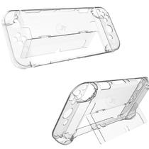 Case Proteção P/ Switch Oled Transparente C/ Suporte Stand Capa Quick Nintendo Video Game Portátil Capinha Acrílico Case Proteção P/ Switch Oled Transparente C/ Suporte Stand Capa Quick Nintendo Video Game Portátil Capinha Acrílico