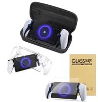 Case Ps5 Portal Preto + Película De Vidro + Capa Acrílico - 123Games