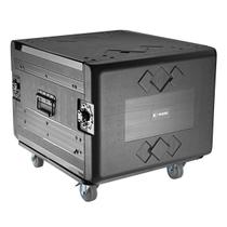 Case Rack Periférico Cpe 8u Polietileno Com Rodinhas E Alça Cor Preto