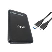 Case Sata para HDD ou SSD de 2,5 polegadas - Usb 3.0 - Sata 6 Gbps - Inova