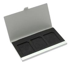 Case Sd Aluminio Porta Cartão De Memoria Sdhc 3 Cartões
