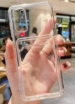 Case smartphone porta cartao transparente sam a10s