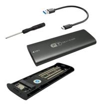 Case Ssd M.2 E Sata Para Usb 3.1 E Type-C Ngff 10Gbps Gen2 - Fy