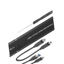 Case Ssd M2 Adaptador Sata Pci Nvme Nv1 Usb 3.1 Type C 10 Gbps csn cS07