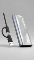 Case SSD NVMe USB 3.1 Gen2 Tipo C Prata