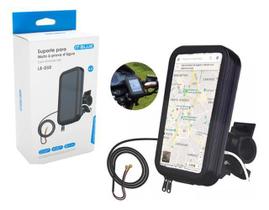 Case Suporte Celular Gps Moto Bike Prova D Agua Capa Preta