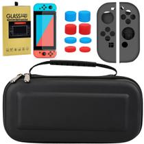 Case Switch + Película Vidro + 4 Grips + Par Silicone Joycon Case Switch + Película Vidro + 4 Grips + Par Silicone Joycon