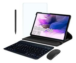 Case + Teclado Abnt2 + Mouse + Películ Para Galaxy Tab S7 Fe - Skin Zabom