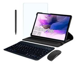 Case + Teclado Abnt2 + Mouse + Películ Para Galaxy Tab S7 Fe