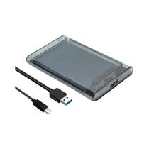 Case Transparente Para HD Externo USB 3.0 De 2.5 Polegadas, SATA Para USB 3.1 UASP, Instalação Sem
