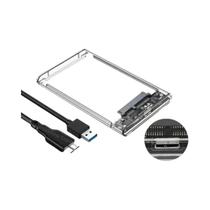 Case Transparente Para HD Externo USB 3.0 De 2.5 Polegadas, SATA Para USB 3.1 UASP, Instalação Sem