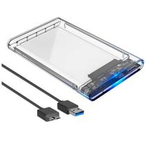 Case Transparente Para Hd Sata 2.5" Hhd Ou Ssd Usb 3.0 Transmissão 6 Gpbs - Infokit