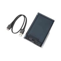 Case Transparente Para HDD De 2.5 Polegadas USB3.0 5Gbps Enclosure Para HDD SSD Para Laptop PC Case Transparente Para HDD De 2.5 Polegadas USB3.0 5Gbps Enclosure Para HDD SSD Para Laptop PC