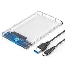 Case USB-C 3.0 Transparente para HD SATA / SSD 2,5 - PONTO DO NERD