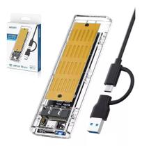 Case Usb Para Ssd M2 Nvme E Sata Ngff Duplo Protocolo Até 4tb