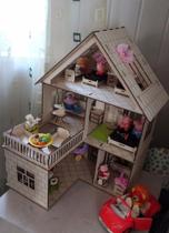 Casinha Bonecas Mdf + Móveis Brinquedo Meninas