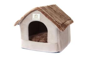 Casinha Chic Bege com Marrom - Bichinho Chic Casinha Chic Bege com Marrom - Bichinho Chic