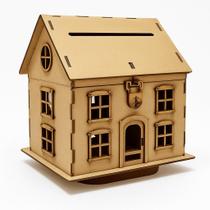 Casinha Cofre Urna em MDF Corte a Laser 23,5 cm