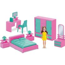 Casinha de Boneca Coleção Judy Quarto com Boneca e Acessórios Samba Toys Casinha de Boneca Coleção Judy Quarto com Boneca e Acessórios Samba Toys